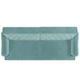 Mr. Kate Stella Vintage Convertible Sofa Bed Futon, Teal Velvet
