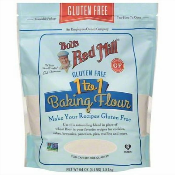 Pack of 2 - Bob's Red Mill 1 To 1 Gluten Free Baking Flour, 4 lb