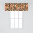 thumbnail image 2 of Ambesonne Floral Valance Pack of 2, Abstract Polish Folk Art, 54"X18", Burnt Sienna Multicolor, 2 of 4
