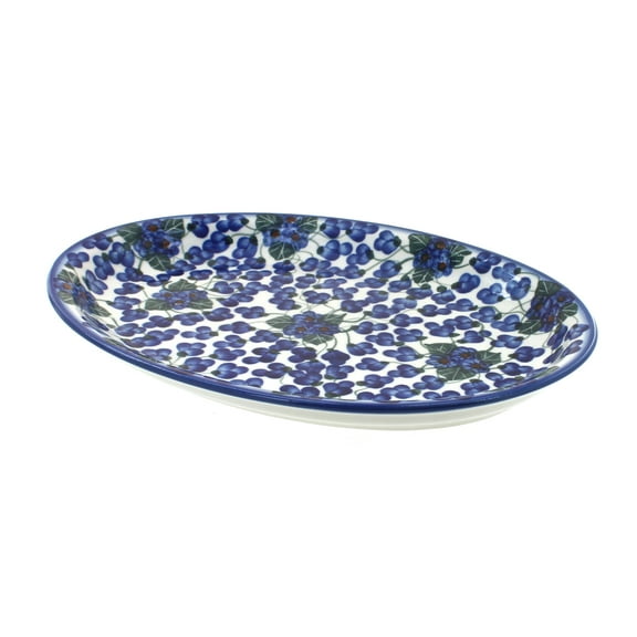 Blue Rose Polish Pottery Royal Vine Oval Dish