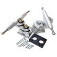 thumbnail image 1 of Skateboard Trucks 6.25 Inch (2 Pieces Trucks) Skateboard Riser Pads Bushings Mounting Hardware Set for Longboard Decks Cruiser Skate Board White, 1 of 4