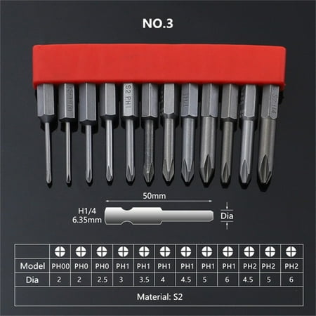

Fule 12PCS Screwdriver bit Set with Magnetic Alloy Steel Electric Screwdriver Bit