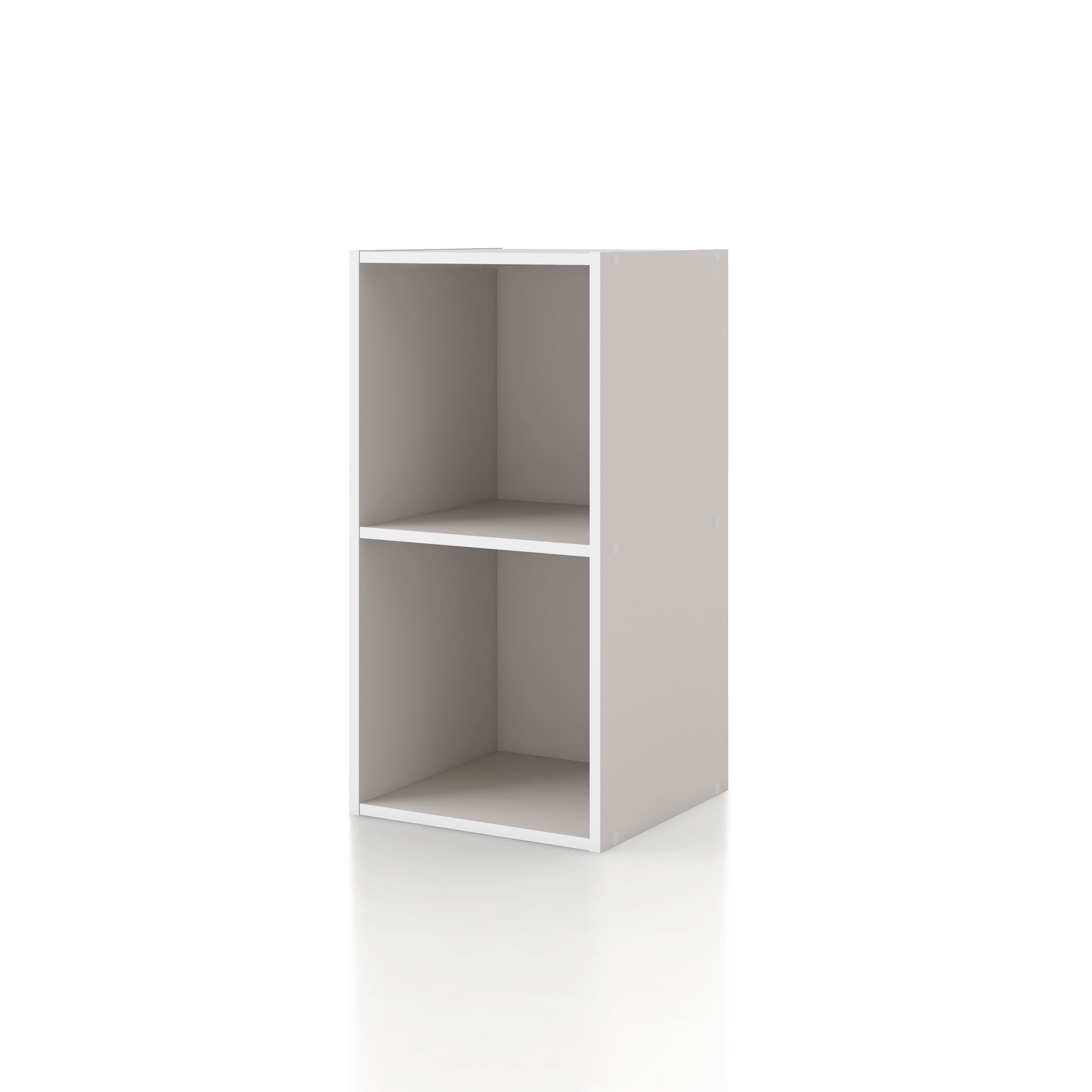 Join Stackable 2-Cube Wood Taupe Grey Bookcase