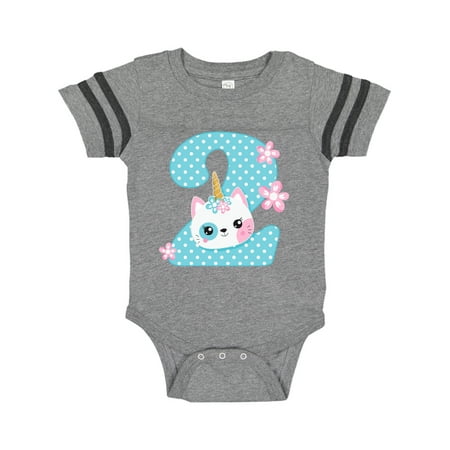 

Inktastic Unicorn Kitty 2nd Birthday Gift Baby Girl Bodysuit