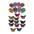 thumbnail image 1 of 20 Piezas De Cráneo Mariposa De Hierro En Parches Apliques Parches Para Manualidades Artesanías DIY Jeans Chaquetas Ropa Bolsas Decoración Hugo Hierro bordado en el parche, 1 of 10