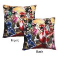 thumbnail image 4 of Fundas de almohada de terciopelo negro Power Rangers para sala de estar, sofá, dormitorio, fundas de cojín cuadradas decorativas sólidas y suaves con cremallera invisible, sin inserto., 4 of 5