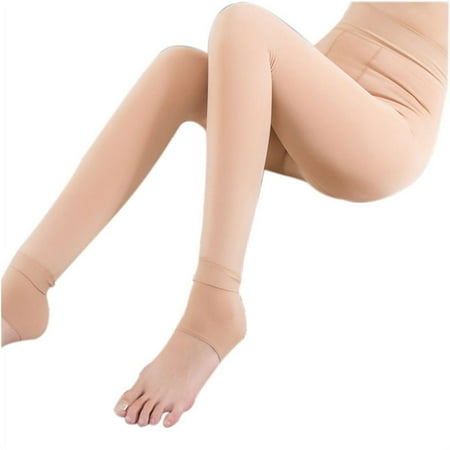 

Warm Winter Pantyhose for Women Slim Fitting Solid Color Fleece Lined Tights Bottoming Stockings