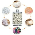 thumbnail image 6 of Yayeee 4 Pack Qtip Holder Bathroom Cotton Swab Canister with Lid Clear Dispenser Set, Leaves Pattern, 6 of 6