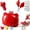 Red, variant on Crab Multifunctional Bottle Opener, 4-in-1 Magnetic Refrigerator Magnet with Scissors,Box Cutter,Bottle Opener, Portable Home Office Multi Tool
