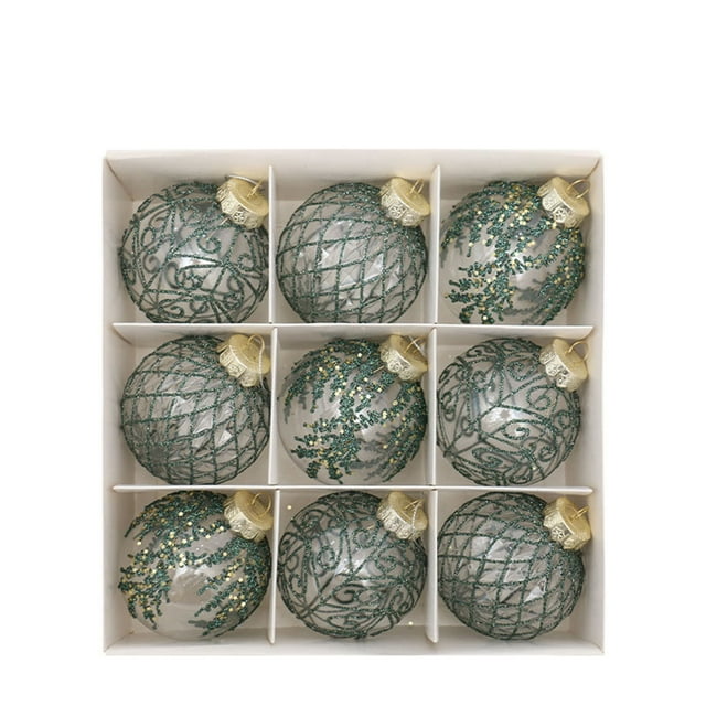 BOVXNPU Christmas Decorations, 9pcs Christmas Tree Ornament Pendant Party Supplies Tree Hanging Plastic