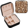 thumbnail image 2 of GZHJMY Leopard Small Jewelry Box, Portable Leather Travel Jewelry Storage Case for Rings Earrings Necklace Bracelets, 2 of 7