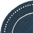 thumbnail image 4 of SAFAVIEH Bella Danita Plain Dotted Bordered Wool Area Rug, Navy Blue/Ivory, 3' x 3' Round, 4 of 6