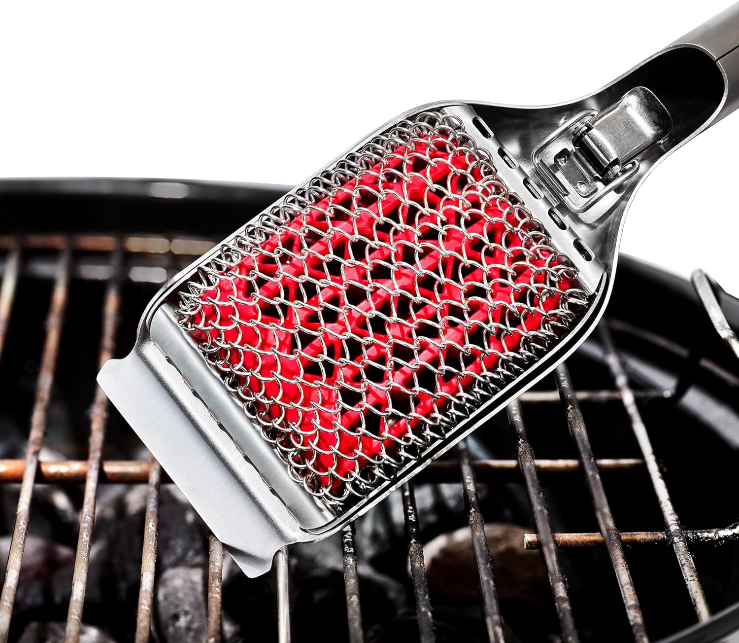 Replaceable Head Coiled Grill Brush Bristle-Free for Grilling