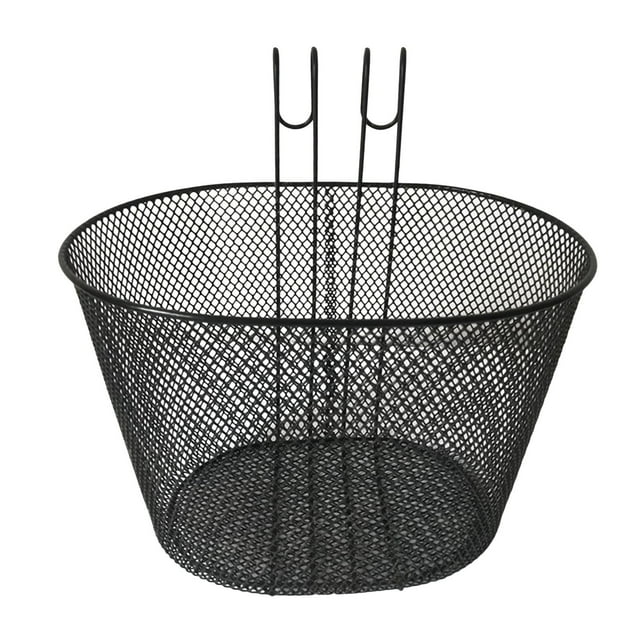 Cesta de malla de hierro shamjiam para bicicleta ajustable de manillar negro