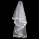 thumbnail image 2 of Blanco Codo Velo Nupcial Boda Sin Peine Borde Apliques De Encaje Sunnimix Codo Velos, 2 of 8