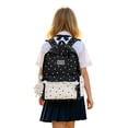 thumbnail image 5 of WAYUTE Backpack for Kids Lace Trim Star Print School Backpacks for Teen Girls Lightweight Side Water Bottle Pocket Bookbag Casual Outdoor Travel, 5 of 5