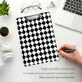 thumbnail image 3 of FORMRS Acrylic Clipboard with Low Profile Clip Standard A4 Letter Size, 12.5" x 9", Black and White Geometric, 3 of 8