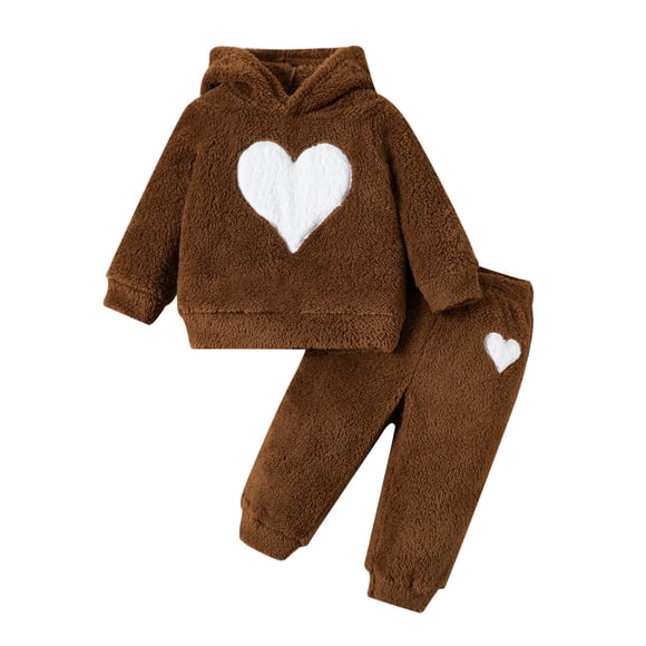 Toddler Boys Girls Long Sleeve Heart Embroidery T Shirt Hooded Tops Pants Outfits Baby Girl Registry Must Haves Toddler Girl Skirt Set Toddler Summer Pajamas Girls Toddler Outfits Nee Born Baby Ups