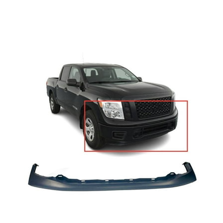 DCP Front Upper Bumper Cover For 2017-2019 Nissan Titan S SL SV 62025EZ40H NI1014102
