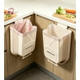 thumbnail image 6 of Foldable Kitchen Trash Can-1 Count Hanging Garbage Storage Bucket, Kitchen Bin, Space-saving,White Large, 6 of 8