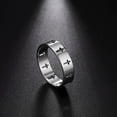 thumbnail image 2 of Skyrim-Anillo de Cruz hueca para hombre y mujer, sortija de compromiso de acero inoxidable, Supernatural, Jesús, joyería, regalos de aniversario, 2023, 2 of 4
