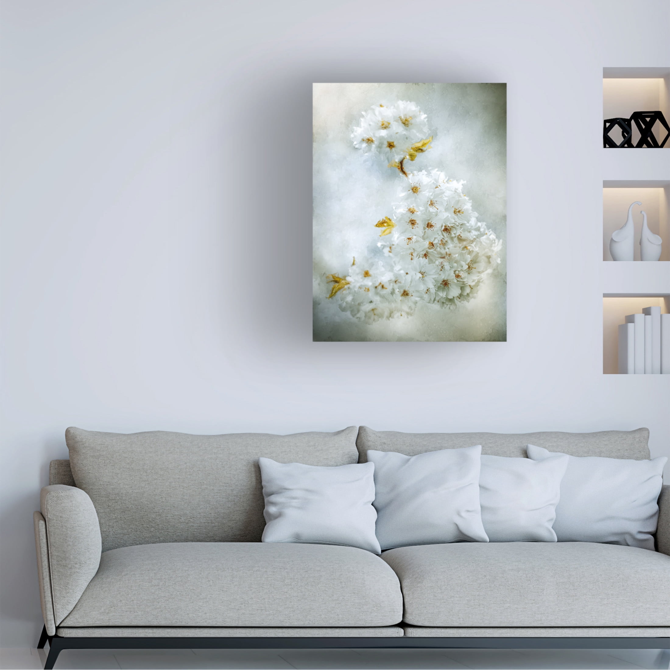 Trademark Fine Art Kristina Zvinakeviciute Cherry Blossoms Canvas Wall Art