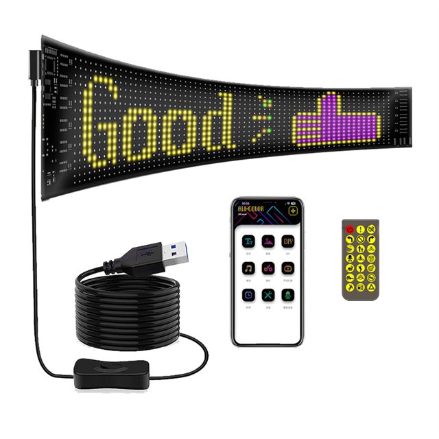 Bigmonster Programmable Flexible LED Display Light For Cars Car LED Display Flexible LED Display Screen (120 * 595mm)