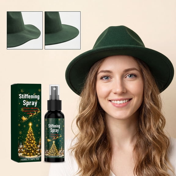 100ml Fabric Stiffening Spray, Quick Dry Hat Shape Reinforcer, Anti Deformation Textile Spray, Stiffener for Cotton Canvas Hat Holiday Textile Shape Maintenance