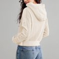 thumbnail image 4 of Paneled Sweatshirt Women Hooded Long Sleeves For Loose Slouchy Zip Hoodies, 4 of 8