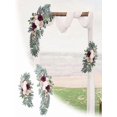 thumbnail image 5 of Multi-Color Artificial Wedding Bow Flower Set - Rose & Leaf Garlands with Ribbons for Arches, Welcome Signs & Ceremony | Durable, Easy-Install,E, 5 of 5