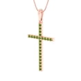 thumbnail image 2 of 0.6 ct Brilliant Round Cut Natural Peridot 14k Rose Gold Pendant with 16" Chain, 2 of 4