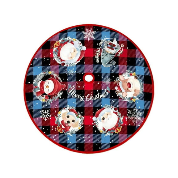 Cheapark 35 Inch Christmas Tree Skirt - Delicate Printed Design, Festive Bottom Decor for Holiday Tree & Home