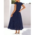 thumbnail image 3 of Merokeety Womens Summer Dresses Lace Eyelet Boho Flowy Maxi Beach Vacation Dress Navy m, 3 of 5