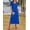 Royal Blue, variant on Maxi Sundresses for Women Summer Casual V Neck Boho Flowy Aline Short Sleeve Loose Floral Shift Dresses with Pocket Long Split Dress Beach Cover Up