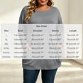 thumbnail image 4 of Plus Size Tops Nelozsy Fashion Women's Casual Solid Color Loose Long Sleeve Round-neck Oversize Shirt Gray L, 4 of 9