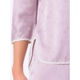 thumbnail image 5 of INSPIRE CHIC Women's Pajama SetsSilky Long Sleeve Round Neck Floral Loungewear L Purple, 5 of 6