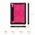 thumbnail image 2 of For iPad 9.7 5th 2017 (A1822 A1823) / 6th Gen 2018 (A1893 A1954),Dteck 3-Layer Shockproof Cover Pencel Holder Shoulder Strap Expandable Pouch Hybrid Kickstand Case Without Built-in Protector,Rose, 2 of 15