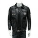 thumbnail image 4 of Chaqueta de cuero de aviador de estilo militar de primavera y otoño, chaqueta de cuero de hombre de gran tamaño, entallada, con solapa bordada, 4 of 5