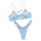 thumbnail image 1 of Traje de baño de dos piezas con sujetador acolchado en la espalda cruzada en la espalda de color sólido para mujer OAVQHLG3B Store  lin121212, 1 of 4