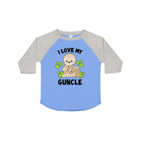 

Inktastic Cute Sloth I Love My Guncle with Green Leaves Gift Toddler Boy or Toddler Girl T-Shirt
