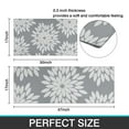 thumbnail image 7 of Gray and White Floral Pattern Kitchen Rugs Sets Of 2,Anti Fatigue Kitchen Mat Rugs Non Slip Washable,Decorative Kitchen Floor Mats for Kitchen,Sink,Laundry,17"x30"+17"x47", 7 of 7