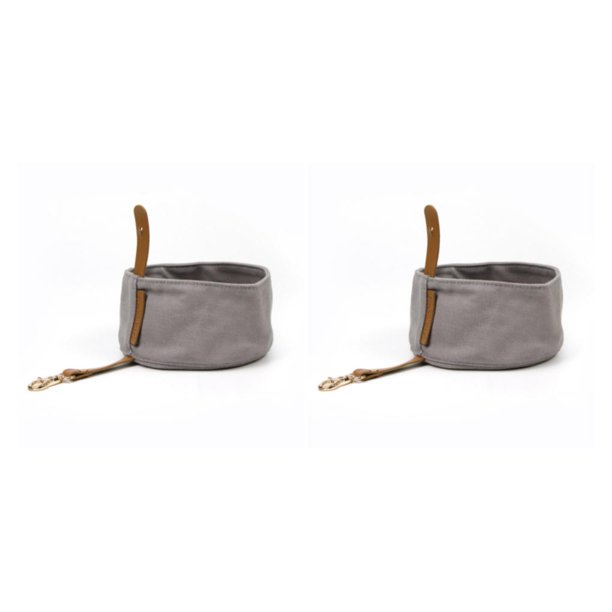 Billuyoard Bolsa de almacenamiento de alimentos para mascotas reutilizable de gran capacidad, bolsa plegable para entrenamiento de animales Gris Bol 2piezas
