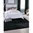 thumbnail image 3 of Unique Loom 3126279 8 ft. 2 in. x 8 ft. 2 in. Solid Shag Square Rug, Jet Black, 3 of 10
