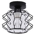 thumbnail image 2 of Lámpara de tejado de Cristal de Montaje Empotrado E27 Lámpara Colgante Accesorio Pequeño con Pantalla para Cocina Porche Pasillo Bar Negro Salvador luz de techo de montaje empotrado, 2 of 10
