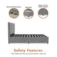 thumbnail image 6 of CosmoLiving Serena Upholstered Bed with Drawers, Bedroom Storage, Queen, Light Gray Velvet, 6 of 22