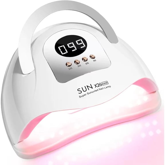 UV LED Lamp 380W,LED Lamp for Gel Nails with 81 Light Beads,4 Timer,Car Sensor,LCD Display Nail Lamp for All UV Gel Nail Polish,Nail Dryer for Home and Salon Manicure