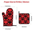 thumbnail image 3 of ZICANCN Oven Mitts and Pot Holders Sets , Valentine'S Day Love Baking Sets for Kitchen BBQ Gloves Heat Resistant Cooking 4 Pieces, 3 of 8