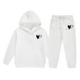 thumbnail image 2 of lnmuld 2 Piece School Outfits for Girls,Girls Winter Hoodie and Joggers Set Stylish Print Comfy Casual Outfit for Toddler to Teen Soft Warm Kids Clothes Size:12-13 Years, 2 of 3
