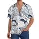 thumbnail image 1 of Fotbe Sea Animal Camisa Estampada de Manga Corta para Hombre, Casual de Verano, Estilo Playero, Sin Arrugas-Small, 1 of 5