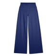 thumbnail image 4 of Royal Blue Yoga Pants for Women Dress Pants Wide Leg Business Casual Slacks High Waist Lounge Trousers M, 4 of 7